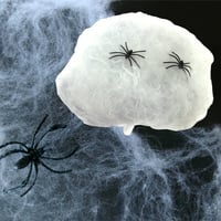 Óriás Halloween Pókháló Szett - 4 Fekete Háló és 2 Rémisztő Pók 6