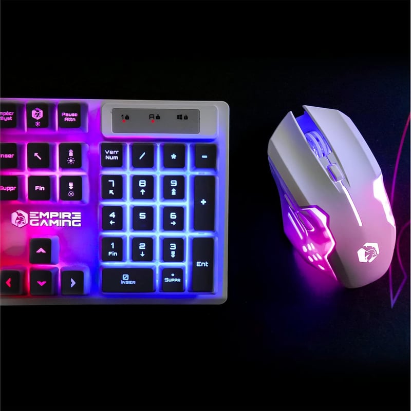 EMPIRE GAMING RF903 Vezeték Nélküli Gamer Egér - RGB LED Háttérvilágítás, 4800 DPI, Ergonomikus, Újratölthető, PS4/PS5/Xbox/PC/Mac Kompatibi