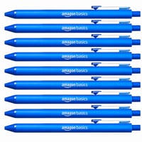 Amazon Basics kemijska olovka na pritisak s mekanim hvatom, plava, tinta koja se ne razmazuje, pakiranje od 10 komada, za školu i ured 2