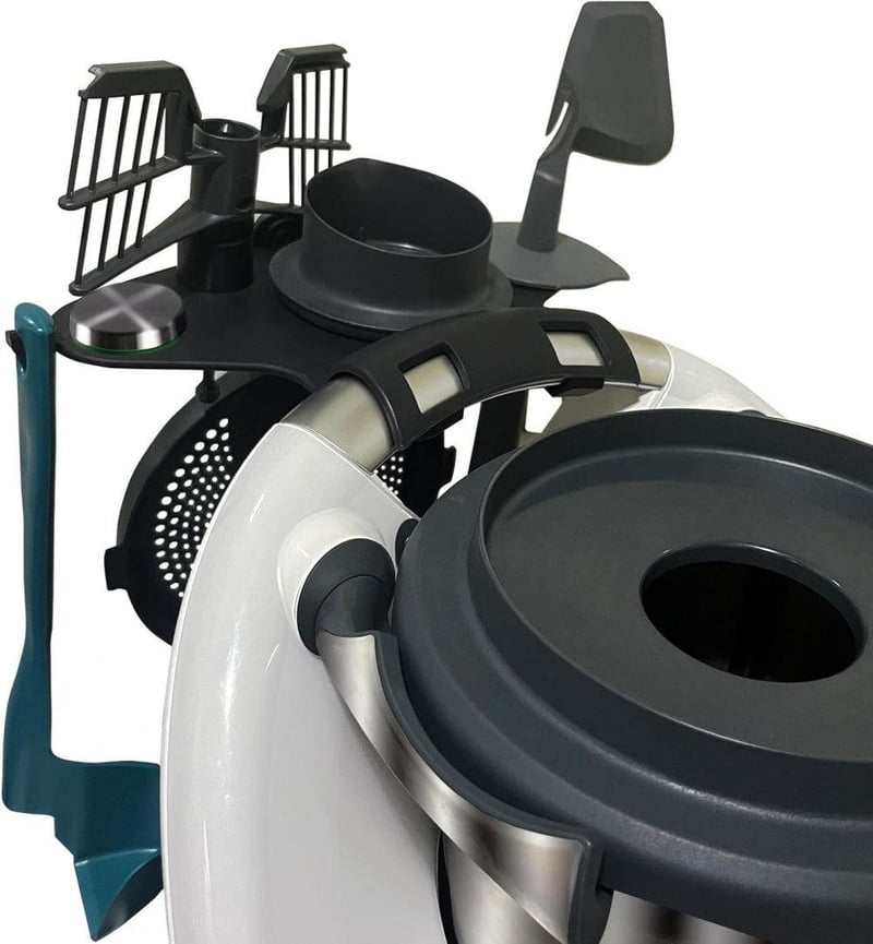 Thermomix TM6 és TM5 Kiegészítő Tartó - 6 Részes Fekete Multifunkciós Tároló