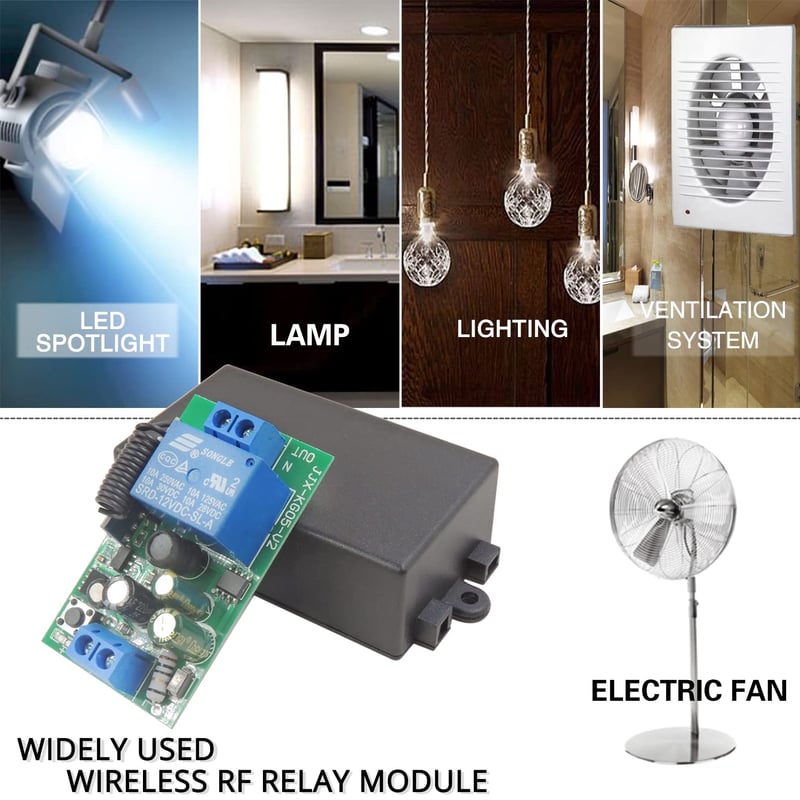DieseRC 433MHz-es távirányítós rádiófrekvenciás relé kapcsoló, 220-240V, 1500W, 2 adóval