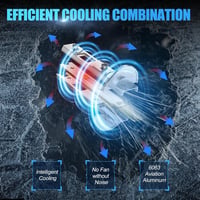 SUPAREE H1 LED autólámpa, 20000LM, 6500K fehér fény, ventilátor nélkül, 2 db 5