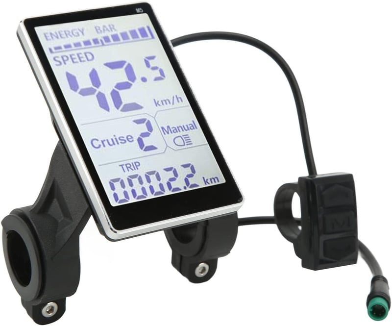 Yosoo univerzális e-bike LCD kijelző, 24-60V, 31,8/22,2mm kormányra