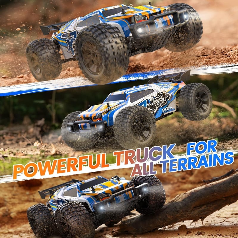 DEERC 9205E RC Autó 1:10 Távirányítós Terepjáró 48 km/h Sebességű 4WD Monster Truck Buggy 2 Akkumulátorral, 100m Hatótávolsággal
