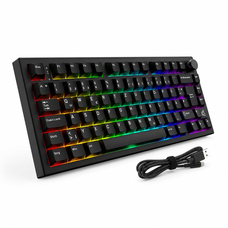 Sharkoon Skiller SGK55W vezeték nélküli gaming billentyűzet RGB — hibás, alkatrésznek: nem kapcsol be (állapot: lásd a 2. képet)