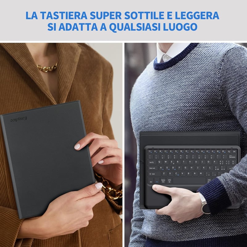Lenovo Tab P12 2023 Bluetooth billentyűzetes tok, tollartóval - EasyAcc, fekete