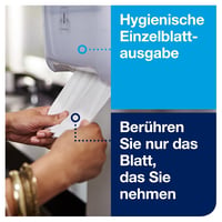 Tork H1 Fehér Fali Papírtörlő Adagoló - Érintésmentes Higiénikus Műanyag Kéztörlő Tartó Mosdókba, Konyhákba - 551000 6