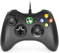 Dhaose Xbox 360 Vezetékes Kontroller PC Windows 7/8/10 Kompatibilis, Ergonomikus Gamepad Kettős Vibrációval, USB Csatlakozás, Plug and Play 1