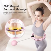 Bubbacare Okos Fitness Karika 16 Levehető Résszel - Állítható Súlyú Fogyasztó Hula Hopp Digitális Kijelzővel, 360° Masszázs, Otthoni Edzéshe 3
