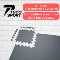 Tuco Sport 21 részes puzzle fitness szőnyeg - ütéscsillapító, csúszásmentes edzőszőnyeg edzőterembe, súlyzózáshoz 6