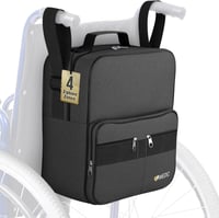 iMedic Deluxe fekete kerekesszék táska - praktikus kapaszkodóra rögzíthető tárolózseb 1