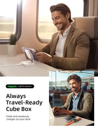 LISEN 3 az 1-ben MagSafe töltőállomás iPhone, Apple Watch és AirPods készülékekhez - Hordozható utazási töltő 6