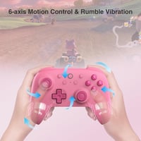 8bitdo Ultimate 2C Bluetooth Kontroller Nintendo Switch-hez - Rózsaszín, Hall-Effekt Joystick, Programozható Gombok, 15 Órás Üzemidő, Mozgás 5