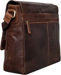 LEABAGS Milano Valódi Bőr Válltáska - Vintage Stílusú Shopper Táska, Többfunkciós Kézitáska, 39x30 cm, Unisex 2