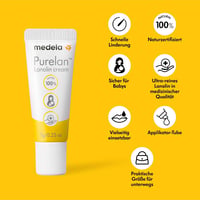 Medela Purelan Lanolin Mellbimbóápoló Krém 7g - Gyors Segítség Szoptatás Alatt, Természetes, Hipoallergén, Illatmentes Utazási Kiszerelés 3