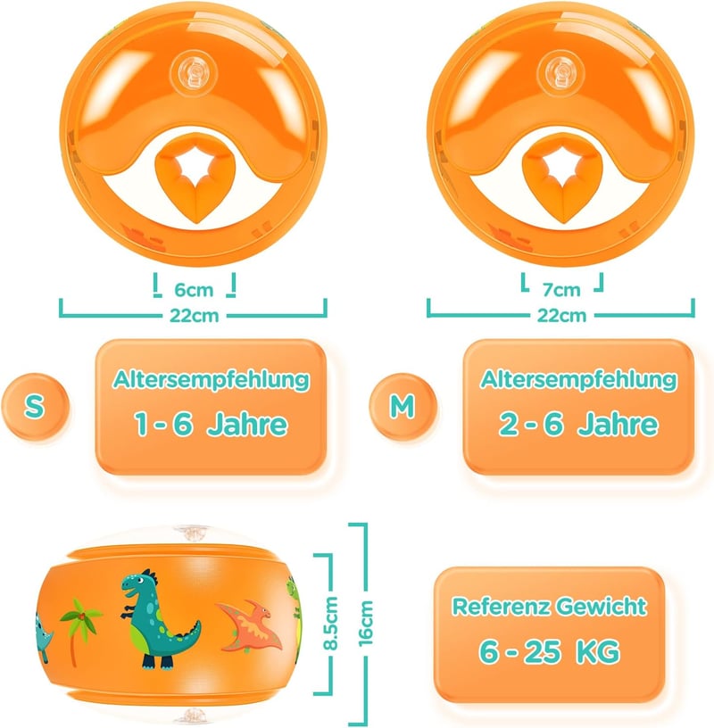 WEARXI Úszókarúszó 1-6 éves gyerekeknek, 5-25 kg-ig, babáknak és kisgyermekeknek