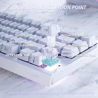 Tastatură mecanică de gaming rapidă ATTACK SHARK X68 HE 8000Hz, precizie 0.01mm, iluminare de fundal RGB, switch-uri magnetice, 60% compactă, PC/M 4