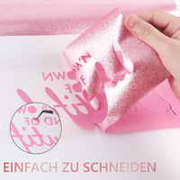 NANAPLUMS Glitter Purple 3D Puff HTV Vinyl Fólia - 30,5 x 100 cm Hőtranszfer Textil Fólia Pólókhoz, Csillámos Lila Plotter Film 6