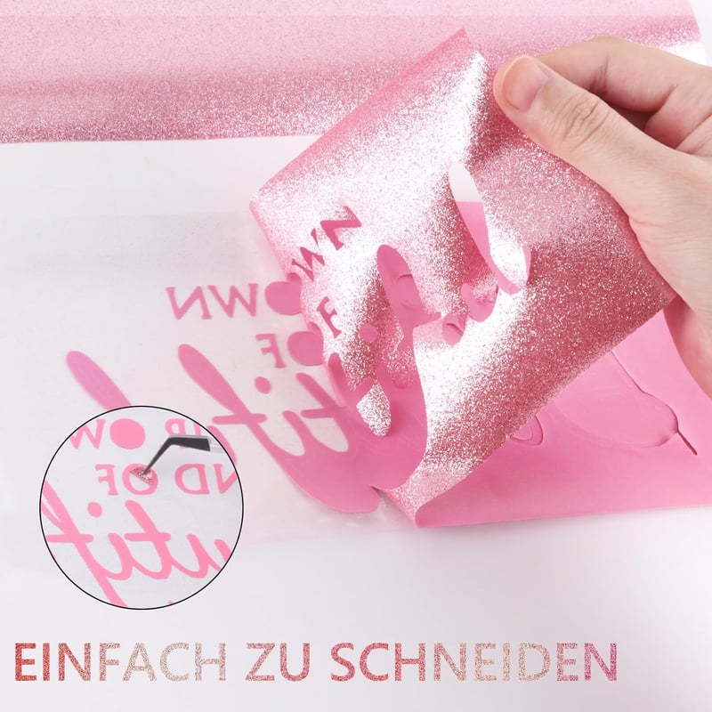 NANAPLUMS Glitter Purple 3D Puff HTV Vinyl Fólia - 30,5 x 100 cm Hőtranszfer Textil Fólia Pólókhoz, Csillámos Lila Plotter Film