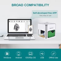 LaserPro K6 3W Mini Lézergravírozó Gép 80x80mm - Bluetooth, 0.05mm Pontosság, Fa, Bőr, Papír 4