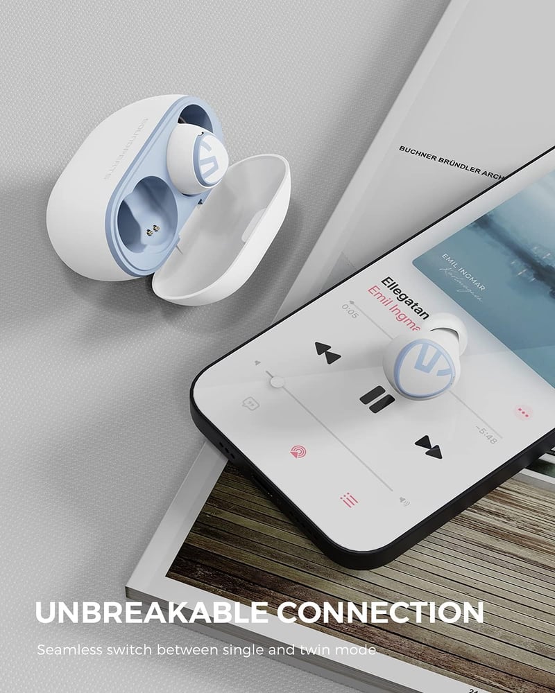 SoundPEATS zajszűrős mini Bluetooth fülhallgató, 20 órás üzemidő, fekete