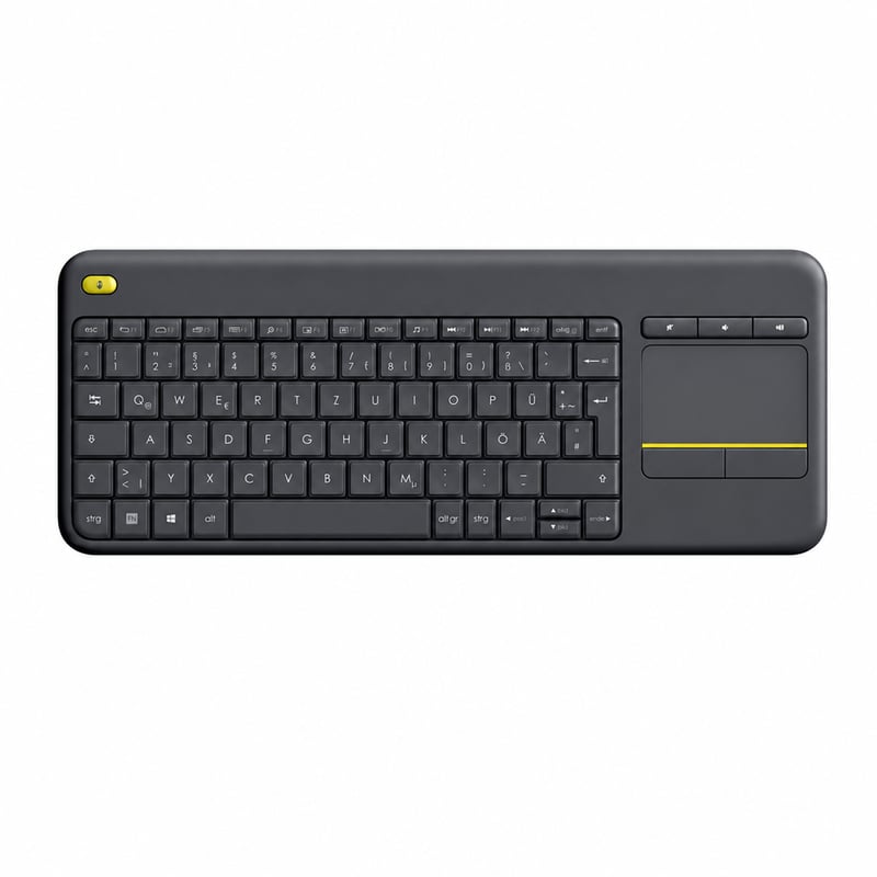 Bezdrôtová klávesnica Logitech K400 Plus so vstavaným touchpadom — na súčiastky / rozobratie: bez wifi adaptéra (stav: pozri 2. obrázok)