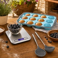 Štartovací balíček na muffiny: 12-dielna forma + digitálna váha + 2× silikónová naberačka 1