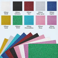 NANAPLUMS Glitteres Vasalható Vinyl Fólia - 30,5x25,4 cm Hőtranszfer Textil Fólia DIY Pólókhoz, 10 Csillogó Színben 2