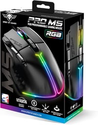 SPIRIT OF GAMER PRO M5 RGB Gamer Egér 12800 DPI, 8 Programozható Gomb, Gyorstüzelés Funkcióval, 13 RGB Háttérvilágítási Effekt, Ergonomikus  9