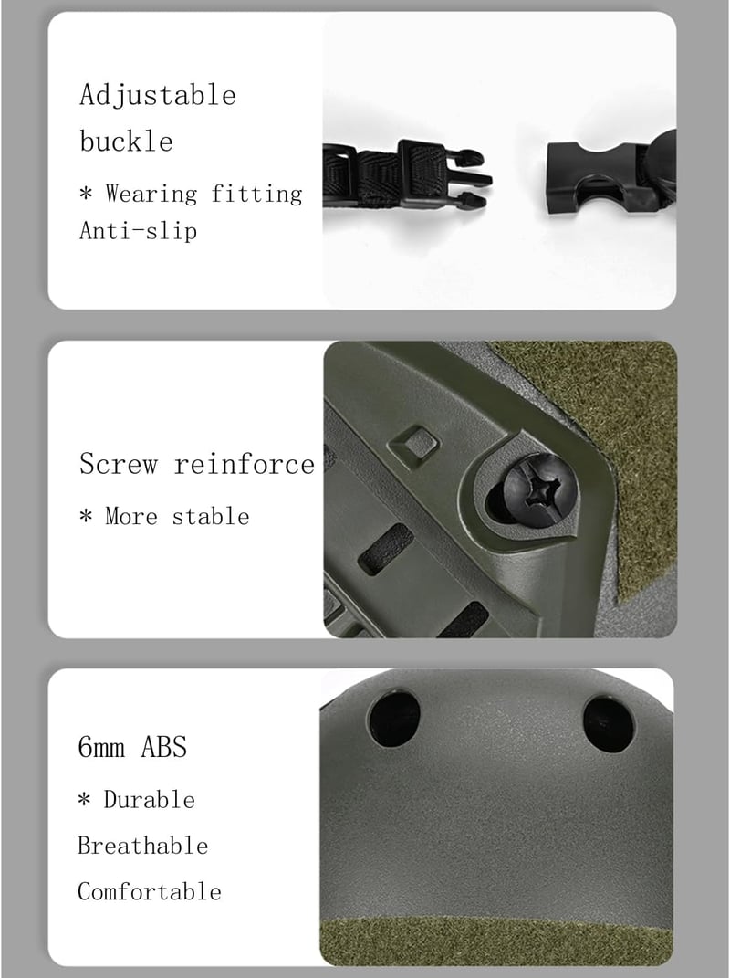 QMFIVE PJ Moda Taktikai Airsoft Kask Paintball Gözlükkel L Zöld