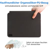 HOU Bluetooth Billentyűzet Tok iPad 11. Generáció 2025 A16/10. Generáció 2022 Készülékekhez - Mágneses Állvány, Érintőpad, QWERTZ, Fekete 5