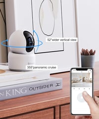 GALAYOU 2K Beltéri Biztonsági Kamera - Bébiőr, Kisállat Figyelő, WiFi Kamera 360° Látószöggel, Kétirányú Hanggal, Alexa és Google Home Kompa 5