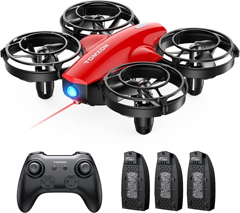 Tomzon Mini Drón Gyerekeknek - 24 Perces Repülési Idő, 360° Védelem, Távirányítós Quadcopter