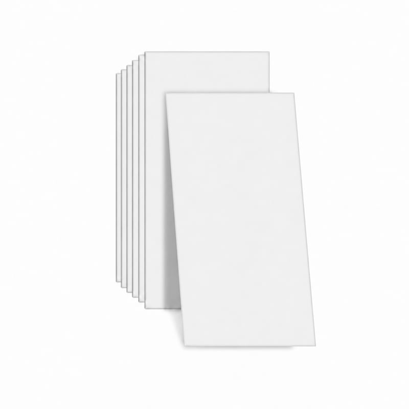 YCBTREE Samoljepljivi zidni panel s efektom mramora, 9 komada, 60x30 cm, PVC kuhinjska zidna obloga 2 mm, vodootporna naljepnica za pločice, kuhinja, kupaonica, bijela