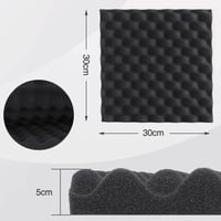 Akusztikai habszivacs panel 36 db, hangszigetelő fali burkolat stúdióba, játékszobába 2