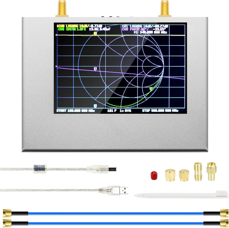 AURSINC NanoVNA V2 PLUS4 Vektoros hálózatelemző 4GHz-ig, 4" érintőképernyővel