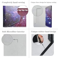 Husă de protecție din piele cu model Galaxy Mint pentru Chromebook HP Elite C1030 și x360 13c de 13.5" 7