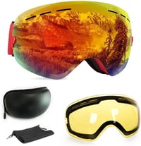 WLZP Síszemüveg Cserélhető Szférikus Lencsével - Páramentes, UV-védelemmel, Téli Sportokhoz, Snowboardozáshoz - Férfiaknak, Nőknek 1