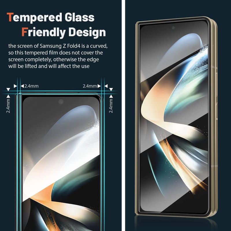 Samsung Galaxy Z Fold 4 5G OCASE bőrtok S Pen tartóval, RFID védelemmel - Fekete