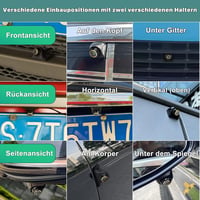GREENAUTO HD 720P Tolatókamera - 170° Látószög, Fém Ház, Állítható Halszemoptika, Autókhoz és Lakókocsikhoz 5