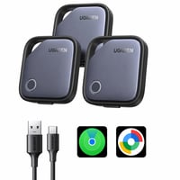 Tracker Bluetooth UGREEN FineTrack Duo, set de 3 bucăți, compatibil cu Apple Find My și Google Find My, iOS, Android, USB-C 2