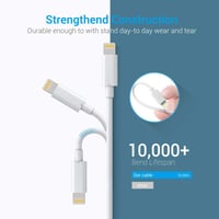 iPhone Lightning töltőkábel szett, 3db 2m MFi tanúsított, iPhone 14-6s/iPad/AirPods 4