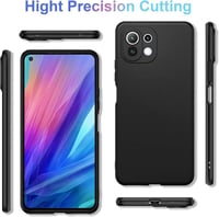 Xiaomi 11 Lite Fekete Csúszásmentes TPU Védőtok 6