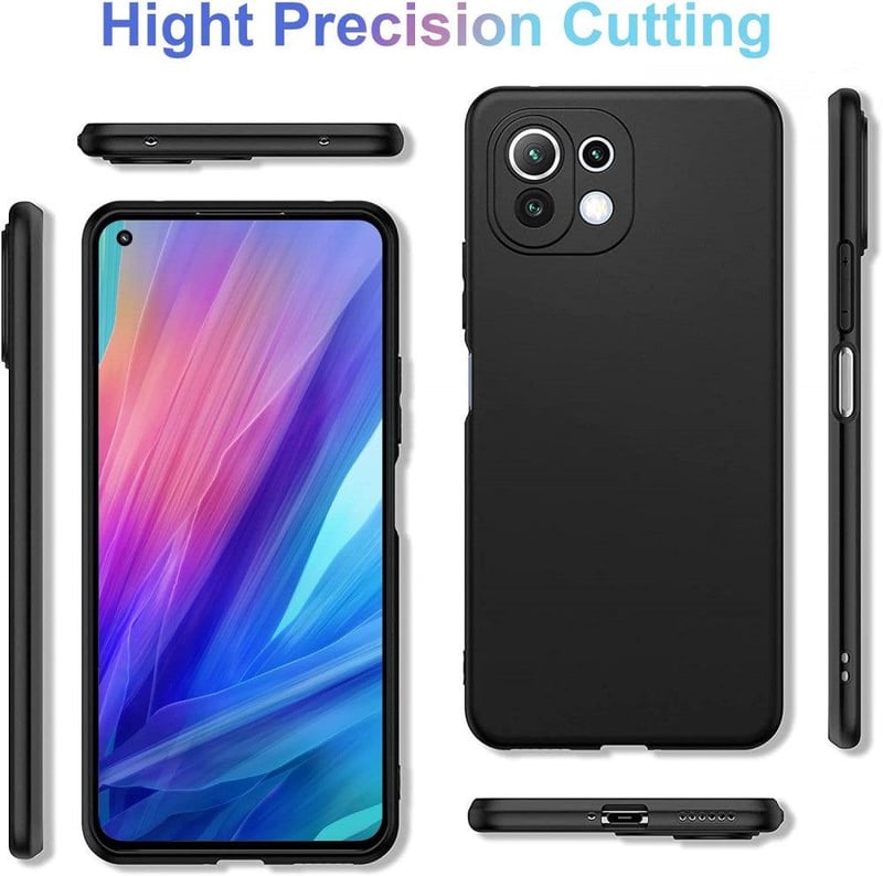 Xiaomi 11 Lite Fekete Csúszásmentes TPU Védőtok