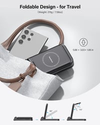 SwanScout 3-in-1 Vezeték Nélküli Töltőállomás Samsung S25/S24/S23/S22/Z Fold 6 Telefonokhoz, Galaxy Watch és Buds Készülékekhez - Indukciós  3
