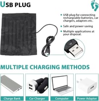YJINGRU USB-s Elektromos Lábmelegítő 3 Fokozattal és Biztonsági Funkciókkal 6