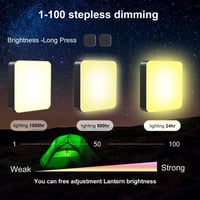USB-C tölthető LED kempinglámpa 13400mAh, 4 fénymóddal, mágnessel 3