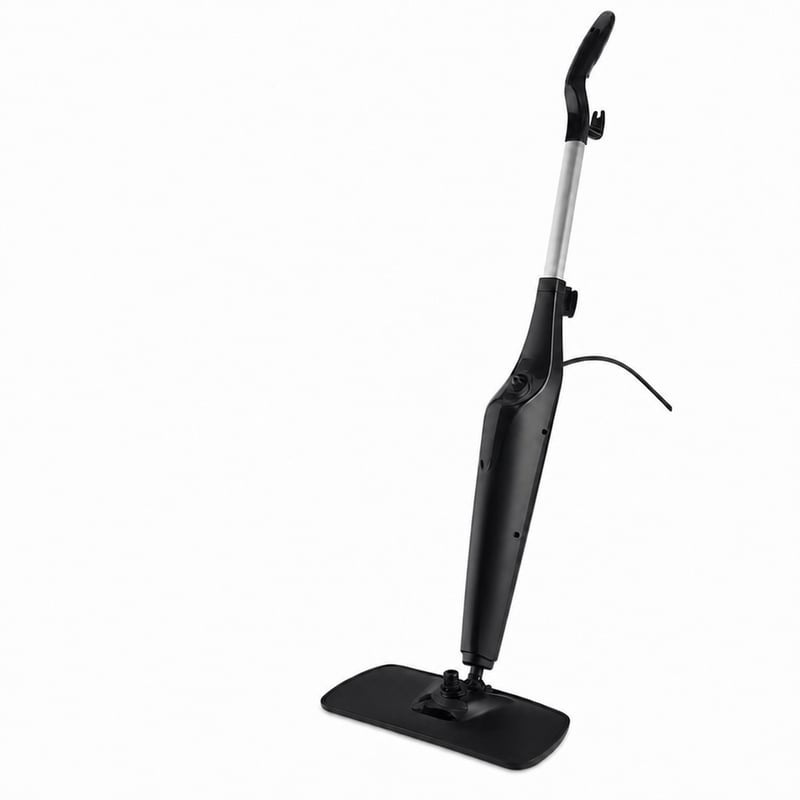 Vileda Steam Plus XXL parni čistač s PowerPad-om, spremnik od 0,4 L, crni, 121,5 cm — — Nedostaju krpe za čišćenje (stanje: vidi 2. sliku)