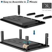 BONTEC Monitor Állvány - Ergonomikus Képernyőemelő, 36,8 x 23,1 cm, 1,18 kg, Stabil Asztali Tartó Számítógép Monitorhoz, Fekete 6