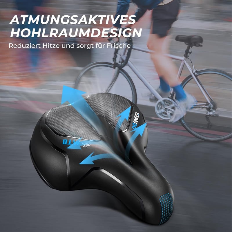 YOUNGDO Kerékpár Nyereg - Gél Üléspárna, Ergonomikus, Légáteresztő, Ütéselnyelő, Vízálló Borítással - Országúti, MTB és Városi Biciklikhez, 